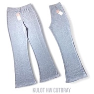 Flare Pants Highwaist Flare Pants Women's Semi Cutbray Culottes Pants