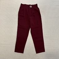 Brands Outlet Filanto Maroon / burgundy / wine red high waist long pants