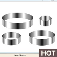 Round Cake Ring Set 4/6/8/10 Inch Biscuit Cutter Circle Cookie Cutters Cake Mold Stainless Steel Pas