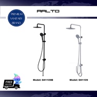 AALTO | Matte Black Hand & Rain-Shower Set SH1109