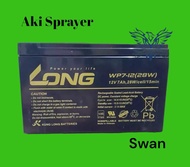 Aki Sprayer Elektrik SWAN 7AH msa hitam / aki tangki semprot/aki mobil mainan/aki battery batre accu sprayer elektrik 12v 7ah/ aki ups smt 12v 8ah baterai PT.golden again