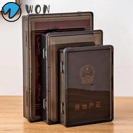 WON Certificate Storage Box, Plastic Transparent A4 File Box, Practical Dustproof Multifunctional A4