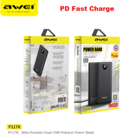 AWEI Powerbank Series: P6K P7K P168K P117K P28K - 22.5KW Fast Charging with Type C & USB Quick Charg