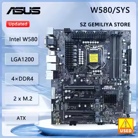 ASUS W580/SYS Motherboard LGA1200 Intel W580 4×DDR4 M.2 128GB support support Core i3-10100F i5-1040