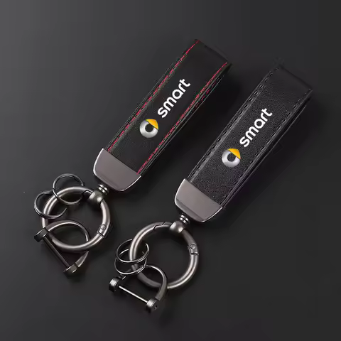 Deluxe Leather car Keychain Keyring Keychain Lanyard Gift Keychain for Smart Eq Fortwo Forfour 453 4