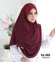 Instant Shawl Double Loop Heavy Chiffon with Cotton Inner Instant Shawl 2 Muka Tudung Chiffon