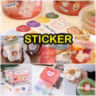 Food Label Sticker Self-adhesive Baking Sticker Label Cake Box Label Pelekat Kotak Makanan Label Bul