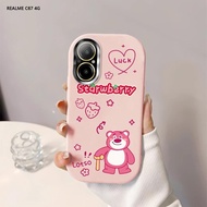 For Realme C67 C65 C55 C53 C51 C35 C21Y C25Y Soft Original Liquid Silicone Casing Cartoon Lotso Skin