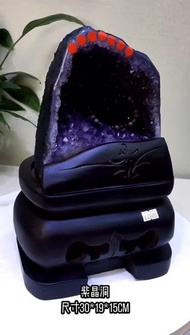 [JUBAO] Crystal Cave  Crystal Stone  Amethyst cave  Crystal wealth  Crystal Charger 6.2kg
