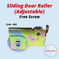 004 Sliding Door Roller (Free Screw) Roda Adjustable Roda Pintu Aluminium Sliding door roller