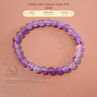 Jade Dan Tam - Amethyst Bracelet 6mm 2A - Fire Element & Earth Element
