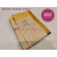 Ready Made Vesti/ Dhoti For Men With Velcro Copper and Gold Shade G19141
