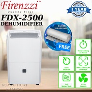 FIRENZZI 25L DE-HUMIDIFYING CAPACITY DEHUMIDIFIER / DE-HUMIDIFIER FDX2500 / FDX-2500