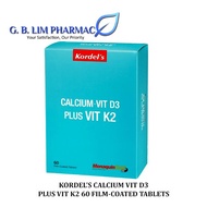 Kordel's Calcium + Vit D3 Plus Vit K2 60 Tablets One Box (EXP: 31-OCT-2025 )