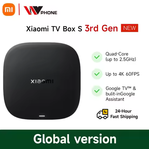 Global Version Xiaomi TV Box S 3rd Gen 4K Ultra HD 2G 32G WiFi BT5.2 Google TV Cast Netflix Smart TV