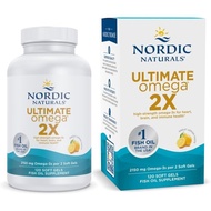 Cápsulas Nordic Naturals Ultimate Omega 2X, sabor a limón, 2,150 mg de omega-3, aceite de pescado de