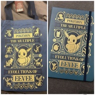 Pokemon x Natural History Museum Eevee notebook and tote bag 寵物小精靈 寶可夢 比卡超 皮卡丘 英國倫敦自然歷史博物館 伊貝 筆記本 簿 
