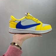 Ready Stock Supply Barb Canary AJ1 Low OG SP TS Joint Barb Low-Top Joey Retro Basketball Shoes Sneak