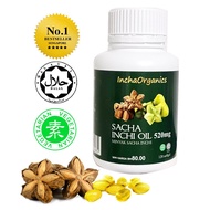 [HALAL] 素InchaOrganics Minyak 100% Organic Vegetarian Sacha Inchi Oil 2 x (520mg ×120 Capsules) DND369 Zemvelo