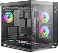 Iota C70 Mid-Tower Computer Case, Large Capacity PC Gaming Case with Pre-Installed 6 ARGB Fan & Hub,