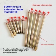 M6m8m10 Extended Butter Nozzle Hard Tube Extension Butter Nozzle Grease Nozzle Joint Extension Tube 
