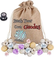 5 Pcs Break Your Own Geodes, Natural Spherical Geodes,Medium 2.0-4.0",Open Geodes to Discover Surpri