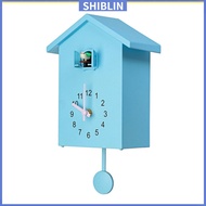 SHIN   Modern Cuckoo Wall Clock Fashion Creative Pendulum Clocks Bird House Battery Powered Cuckoo Wall Clock For Living