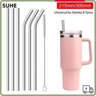 LUCKY-SUHE 1Pcs Cup Straw, Straight Bent Silver Stainless Steel Straws, Reusable 6mm 8mm Drinking Re