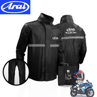 [ TEBAL SAIZ BESAR ] ARAI SPORT R03 Kuning Biru Merah Hitam Raincoat Baju Hujan Motor Rainsuit Motor