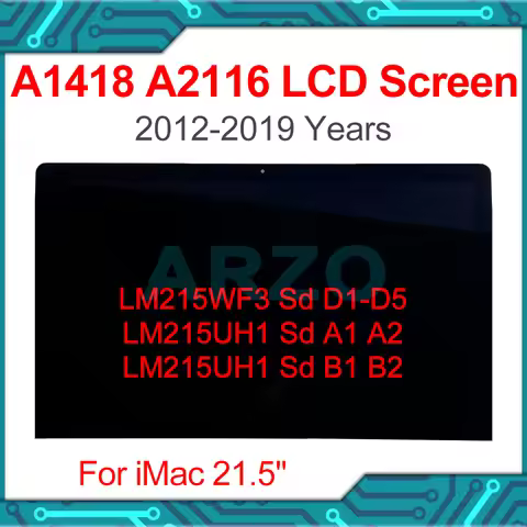 Original A2116 LCD Screen Display For iMac 21.5" A1418 LCD Screen 2012 2013 2014 2015 2017 2019 Year