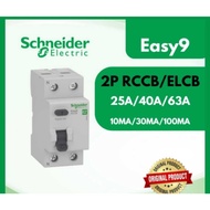 Schneider Electric Easy9 RCCB 2Pole 25A-40A-63A-AC-type 230V