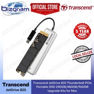 Transcend JetDrive 825 Thunderbolt PCIe Portable SSD 240GB/480GB/960GB Upgrade Kits for Mac (5-Year 