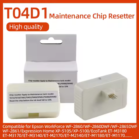 T04D1 Maintenance Tank Chip Resetter Compatible For Epson L6490 L14150 L6270 M1180 M3180 WF-2860 WF-