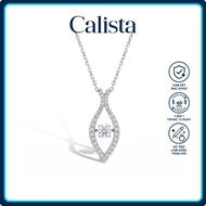 Calista Dancing Stone women's silver necklace with Rhodium-plated fish face CALISTA JEWELRY JPD60324