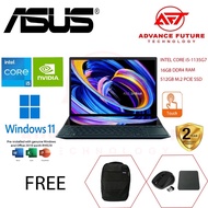 Asus ZenBook Duo 14 UX482E-GHY412WS 14'' FHD Touch Laptop Blue ( I5-1135G7, 16GB, 512GB SSD, MX450 2GB, W11, HS )