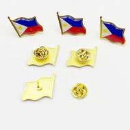 Philippine Flag Brooch Pin - Alloy Metal Lapel Pin for Pinoy Pride, National Day & Travel Souvenir