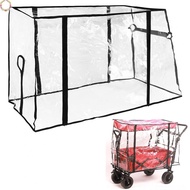 Transparent PVC Rain Cover for Camping Trolley Garden Picnic Wagon Stroller Cart