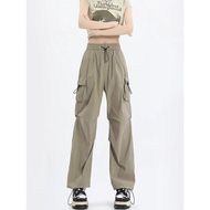 Flowy - Cargo Pants Women's Cargo Pants Korean Style Cargo Pants Loose Highwaist Jumbo Cargo Pants