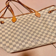 LV Neverfull 白棋盤格托特包