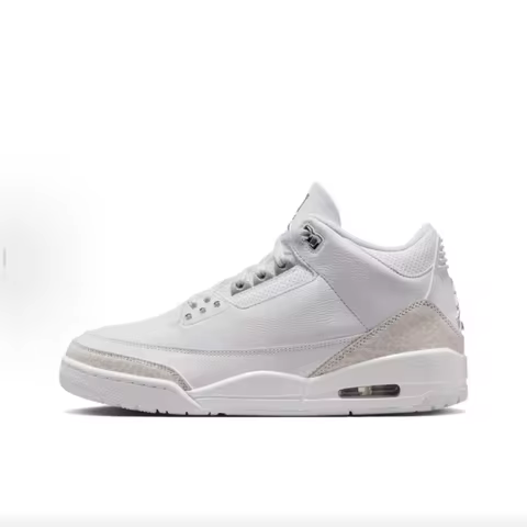 Nike Air Jordan 3 Leather “Pure Money” Comfortable, Slip-Resistant, Durable Mid-Top Retro Basketball