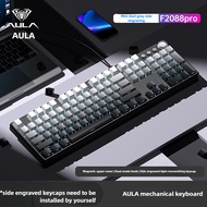 AULA F2088pro wired Mechanical Keyboard blue light Side Engraving 108 Keys Suitable for E-sports Gam