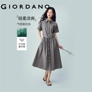 GIORDANO WOMEN D-ring tie belt dress 13466252