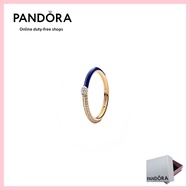 [Duty Free] PANDORA 100% AuthenticS925 Sterling Silver Jewelry ring[162528C01]Pandora ME Pavé & Blue