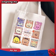 Stray Kids Skzoo Printed Canvas Bag Unique Creative One-Shoulder Student Fashionable Fresh Portable Shopping