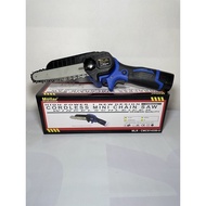 mesin chainsaw mini cordless 6” mollar / mesin chainsaw mini baterai