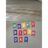 $4.80 Happy Birthday cake topper Banner with wording happy birthday