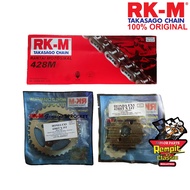 REMPIT EX5 C70 GBO 428 Rkm Sprocket 14T 15T 33T 34T 35T 36T Rantai Chain 428-114L