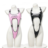 [YWAFEOIVAO-UVKJHAGFE-JFEOAFK-BBXKZJHF-UKAJFHHD]Anime Cartoon Controller PU Leather Bodysuit Cosplay