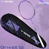 Victor DriveX 12 Zswing Collection Badminton Racket Purple Free N+Grip (DX-12-ZSW-J)