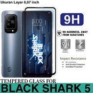 LAYAR HITAM Tempered GLASS XIAOMI BLACK SHARK 5 ANTI-Scratch GLASS LIST BLACK FULL Screen